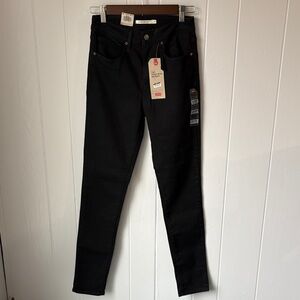 NWT Levi's 721 High Rise Skinny Jeans, Black